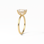 1.60 CT Emerald Cut Hidden Halo Style Moissanite Engagement Ring 11