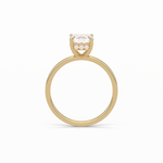 1.60 CT Emerald Cut Hidden Halo Style Moissanite Engagement Ring 14