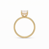 1.60 CT Emerald Cut Hidden Halo Style Moissanite Engagement Ring 14