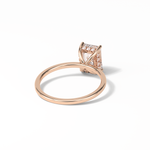 1.60 CT Emerald Cut Hidden Halo Style Moissanite Engagement Ring 21