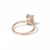 1.60 CT Emerald Cut Hidden Halo Style Moissanite Engagement Ring 21