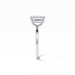 1.60 CT Emerald Cut Hidden Halo Style Moissanite Engagement Ring 4