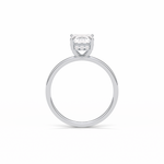 1.60 CT Emerald Cut Hidden Halo Style Moissanite Engagement Ring 7