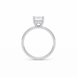 1.60 CT Emerald Cut Hidden Halo Style Moissanite Engagement Ring 7