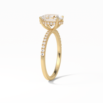 2.72 CT Oval Cut Pave & Hidden Halo Style Moissanite Engagement Ring 10