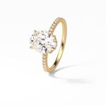2.72 CT Oval Cut Pave & Hidden Halo Style Moissanite Engagement Ring 9