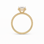 2.72 CT Oval Cut Pave & Hidden Halo Style Moissanite Engagement Ring 13