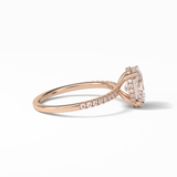 2.72 CT Oval Cut Pave & Hidden Halo Style Moissanite Engagement Ring 19