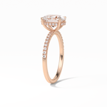 2.72 CT Oval Cut Pave & Hidden Halo Style Moissanite Engagement Ring 21