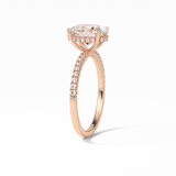 2.72 CT Oval Cut Pave & Hidden Halo Style Moissanite Engagement Ring 21