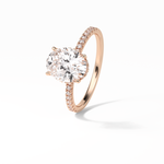 2.72 CT Oval Cut Pave & Hidden Halo Style Moissanite Engagement Ring 17