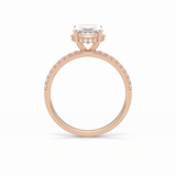 2.72 CT Oval Cut Pave & Hidden Halo Style Moissanite Engagement Ring 16