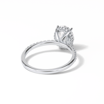 2.72 CT Oval Cut Pave & Hidden Halo Style Moissanite Engagement Ring 5
