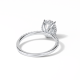 2.72 CT Oval Cut Pave & Hidden Halo Style Moissanite Engagement Ring 5