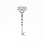 2.72 CT Oval Cut Pave & Hidden Halo Style Moissanite Engagement Ring 7