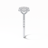 2.72 CT Oval Cut Pave & Hidden Halo Style Moissanite Engagement Ring 7