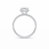 2.72 CT Oval Cut Pave & Hidden Halo Style Moissanite Engagement Ring 4