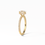 1.33 CT Oval Cut Pave & Hidden Halo Style Moissanite Engagement Ring 10