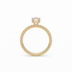 1.33 CT Oval Cut Pave & Hidden Halo Style Moissanite Engagement Ring 12