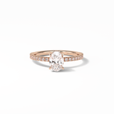 1.33 CT Oval Cut Pave & Hidden Halo Style Moissanite Engagement Ring 15