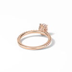 1.33 CT Oval Cut Pave & Hidden Halo Style Moissanite Engagement Ring 19