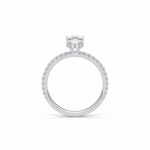 1.33 CT Oval Cut Pave & Hidden Halo Style Moissanite Engagement Ring 6