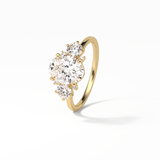 1.91 CT Oval Cut Three Stones Style Moissanite Engagement Ring 10