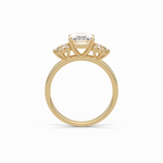 1.91 CT Oval Cut Three Stones Style Moissanite Engagement Ring 9