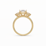 1.91 CT Oval Cut Three Stones Style Moissanite Engagement Ring 9