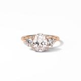 1.91 CT Oval Cut Three Stones Style Moissanite Engagement Ring 15