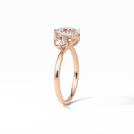 1.91 CT Oval Cut Three Stones Style Moissanite Engagement Ring 19