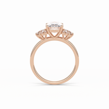 1.91 CT Oval Cut Three Stones Style Moissanite Engagement Ring 21
