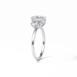 1.91 CT Oval Cut Three Stones Style Moissanite Engagement Ring 6
