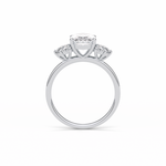 1.91 CT Oval Cut Three Stones Style Moissanite Engagement Ring 2