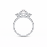 1.91 CT Oval Cut Three Stones Style Moissanite Engagement Ring 2