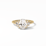 1.91 CT Oval Cut Three Stones Style Moissanite Engagement Ring 8