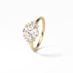 1.91 CT Oval Cut Three Stones Style Moissanite Engagement Ring 14