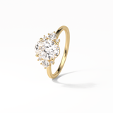 1.91 CT Oval Cut Three Stones Style Moissanite Engagement Ring 14