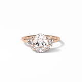1.91 CT Oval Cut Three Stones Style Moissanite Engagement Ring 15