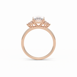 1.91 CT Oval Cut Three Stones Style Moissanite Engagement Ring 20