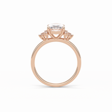 1.91 CT Oval Cut Three Stones Style Moissanite Engagement Ring 20