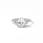 1.91 CT Oval Cut Three Stones Style Moissanite Engagement Ring 1