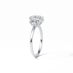 1.91 CT Oval Cut Three Stones Style Moissanite Engagement Ring 7
