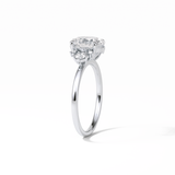 1.91 CT Oval Cut Three Stones Style Moissanite Engagement Ring 7