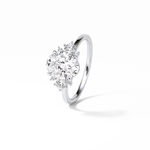 1.91 CT Oval Cut Three Stones Style Moissanite Engagement Ring 2