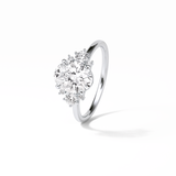 1.91 CT Oval Cut Three Stones Style Moissanite Engagement Ring 2