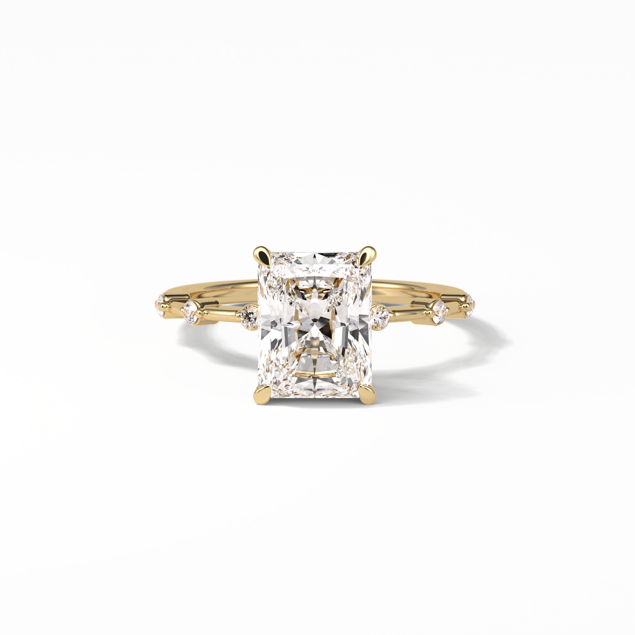 2.43 CT Radiant Cut Dainty Style Moissanite Engagement Ring 8