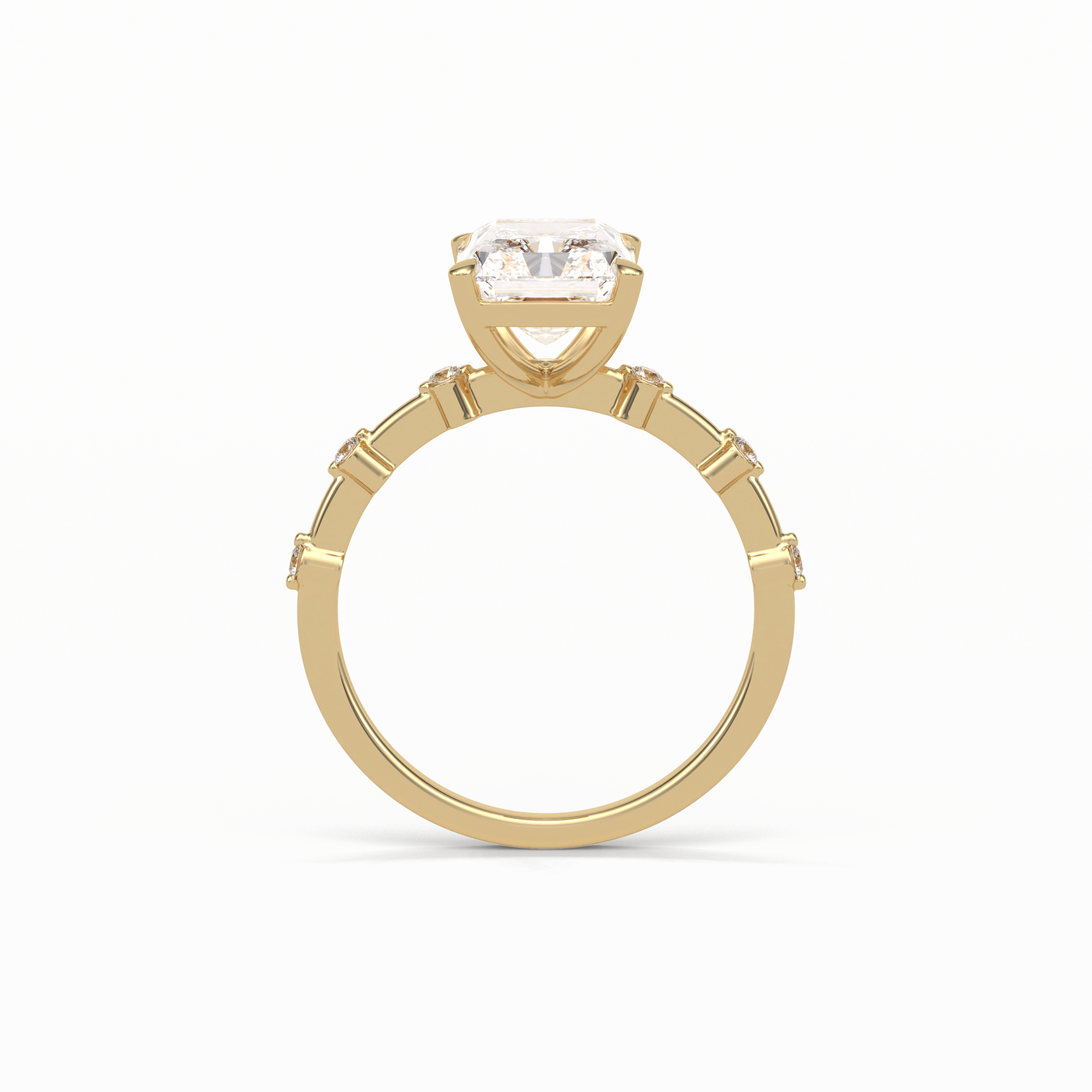 2.43 CT Radiant Cut Dainty Style Moissanite Engagement Ring 12