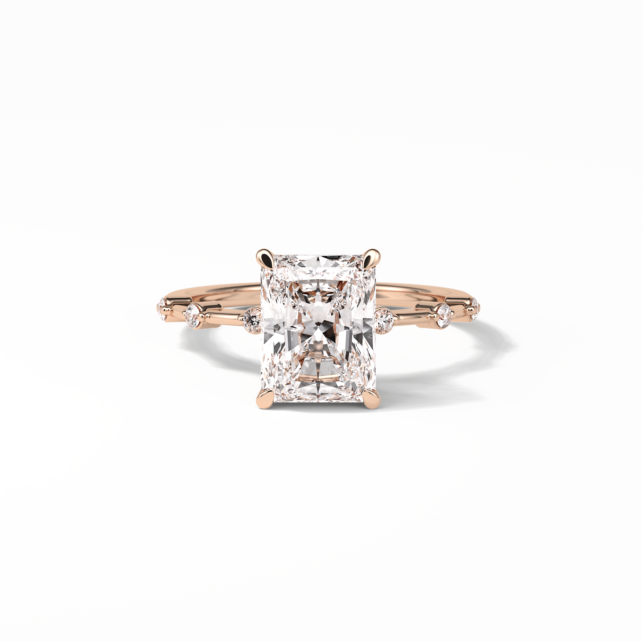 2.43 CT Radiant Cut Dainty Style Moissanite Engagement Ring 15
