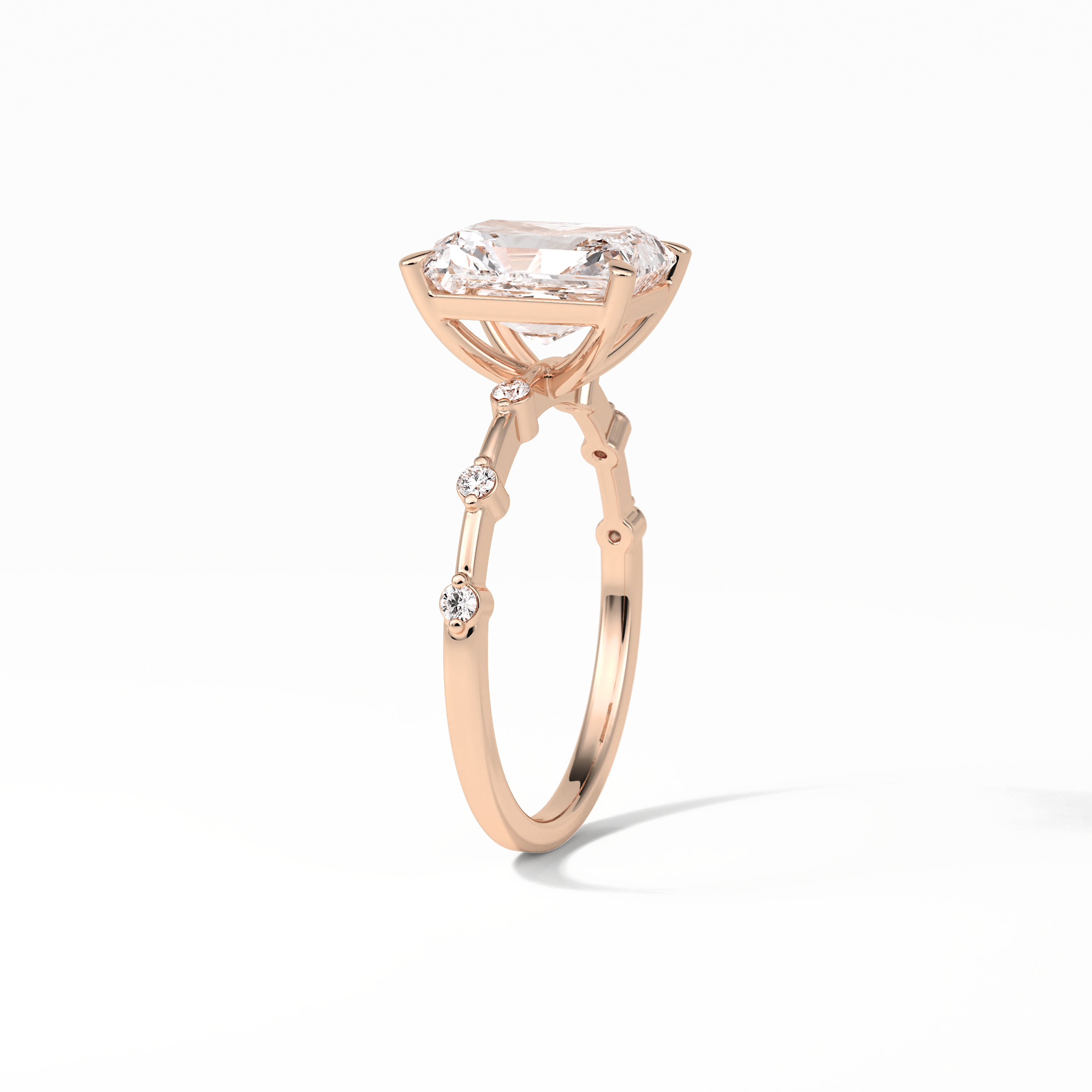 2.43 CT Radiant Cut Dainty Style Moissanite Engagement Ring 21